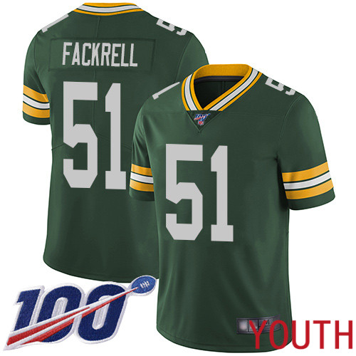 Green Bay Packers Limited Green Youth #51 Fackrell Kyler Home Jersey Nike NFL 100th Season Vapor Untouchable->green bay packers->NFL Jersey